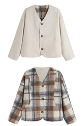 Allison Reversible Checked Jacket